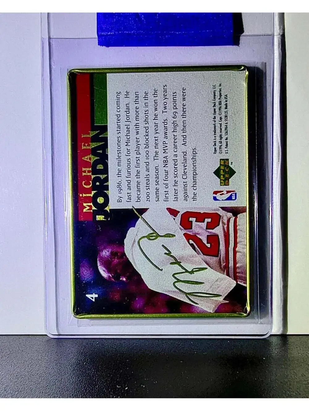 Michael Jordan 1996 Upper Deck All Metal Tin Set #4 Basketball Card Bulls